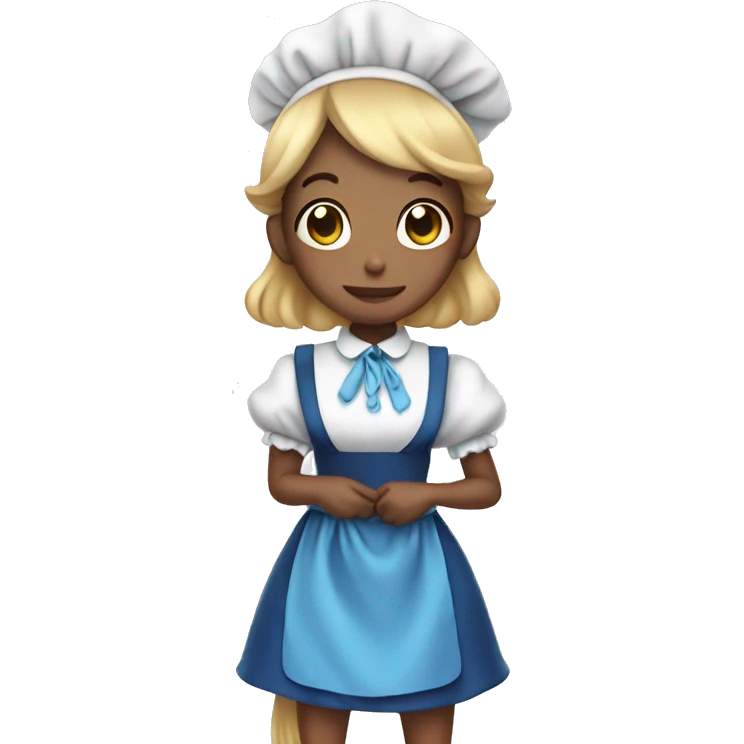 Blue cute slimegirl dress as a maid  emoji