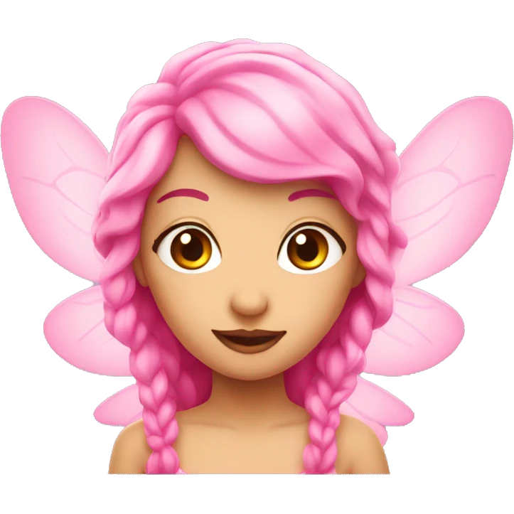 Pink fairy emoji