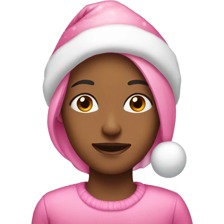Pink christmas emoji