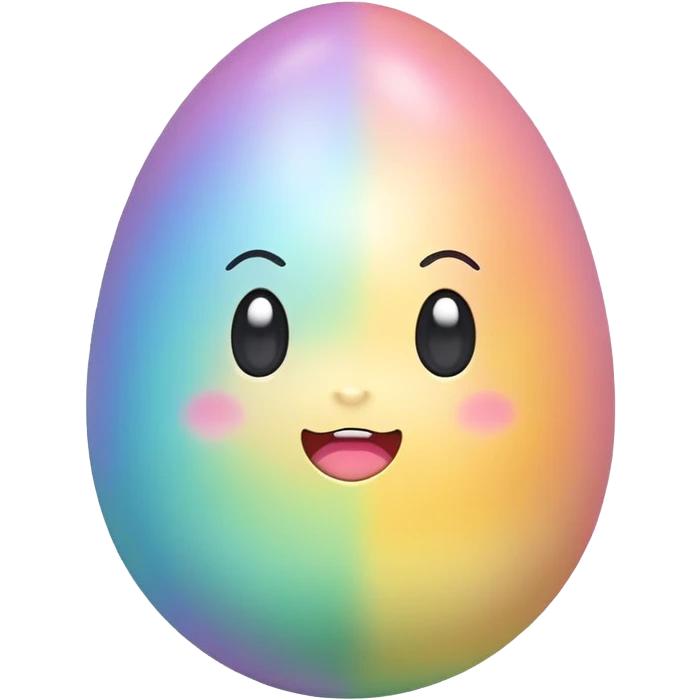 easter rainbow kawaii egg emoji