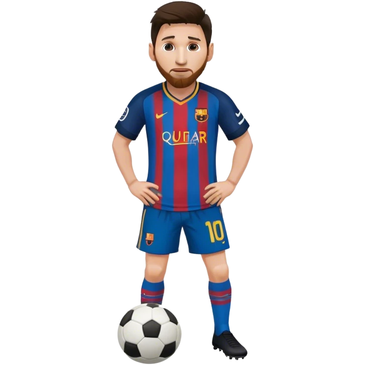 Lionel Messi with football at his feet emoji