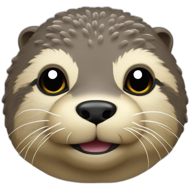 loutre qui fait dépasser sa tête d'un mur emoji