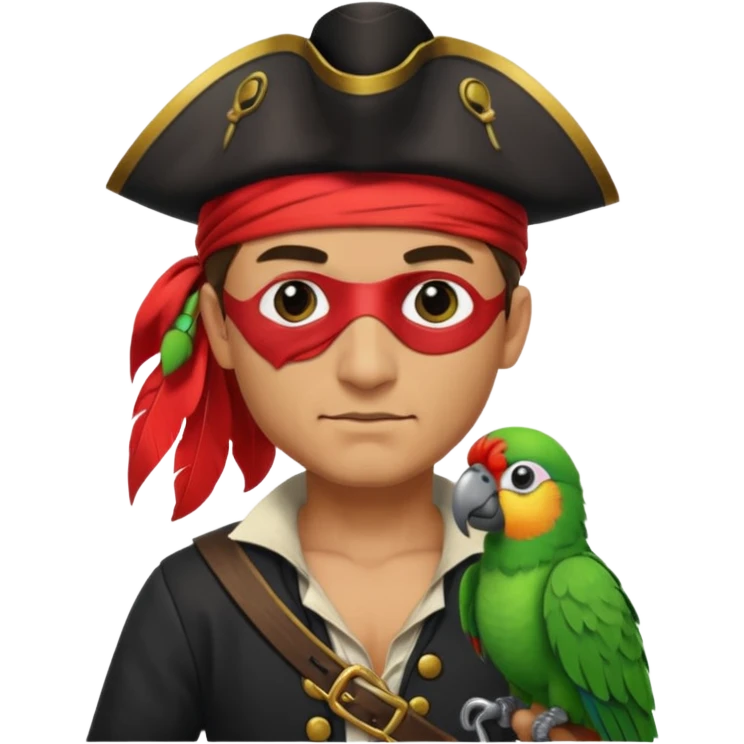 pirate and parrot emoji