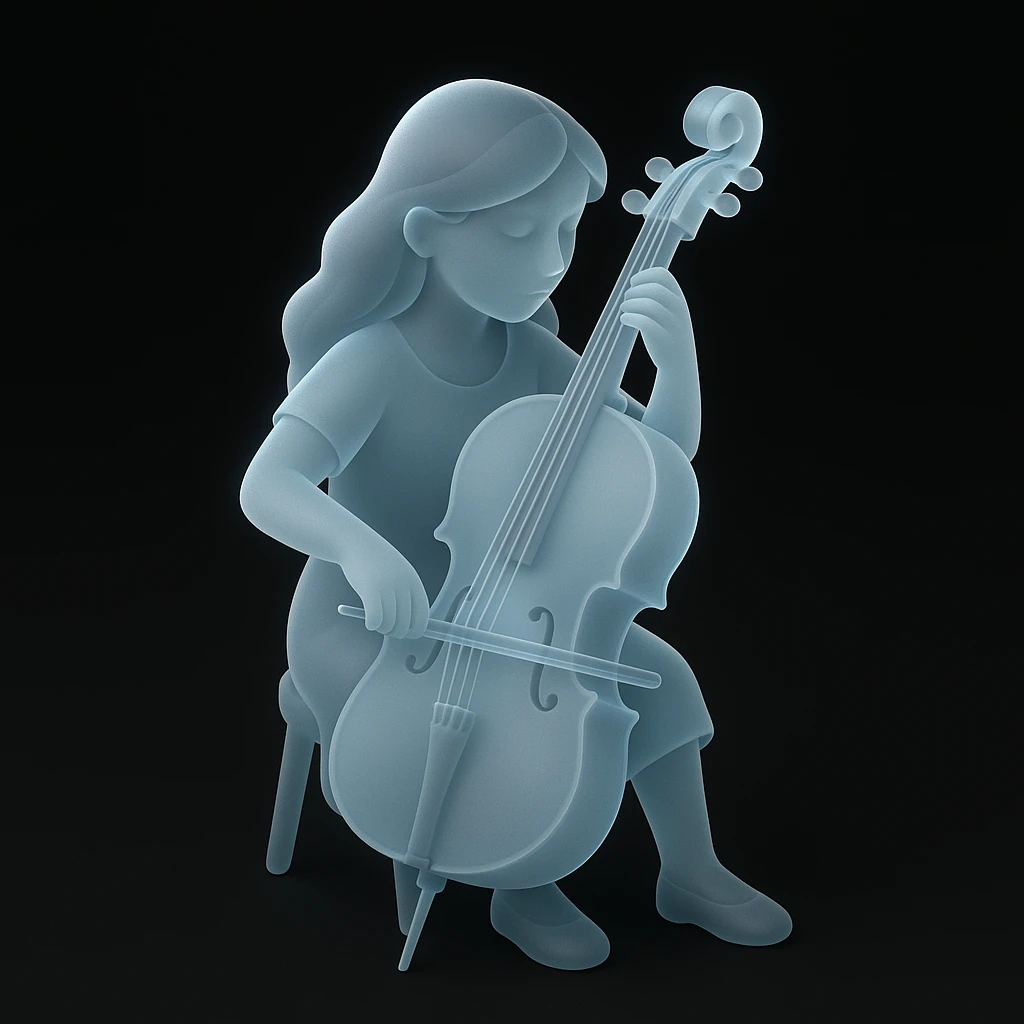 girl playing cello emoji
