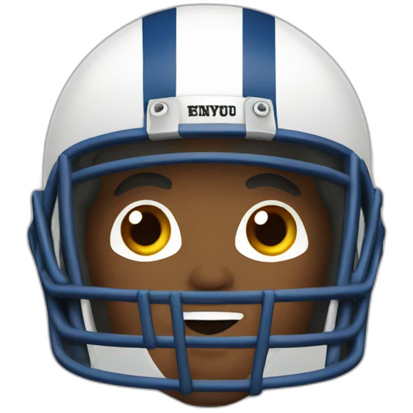 guy with playing football emoji
