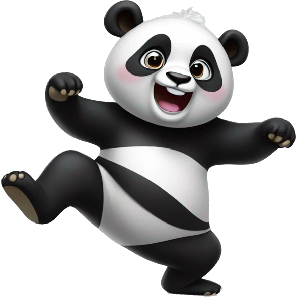 panda dancing having fun emoji