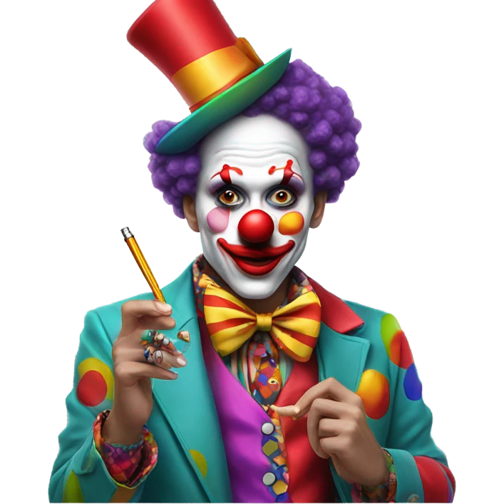 clown hitting vape pen emoji