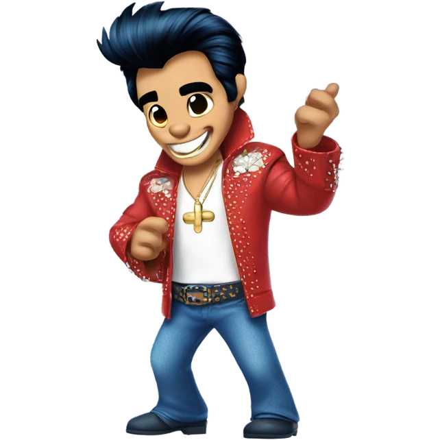 Stitch from lilo and stitch dressed as elvis emoji