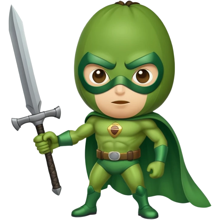 Avocado superhero emoji