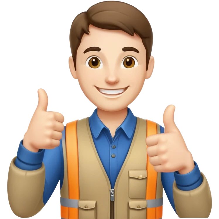 Tour guide with thumbs up indicating available tour emoji