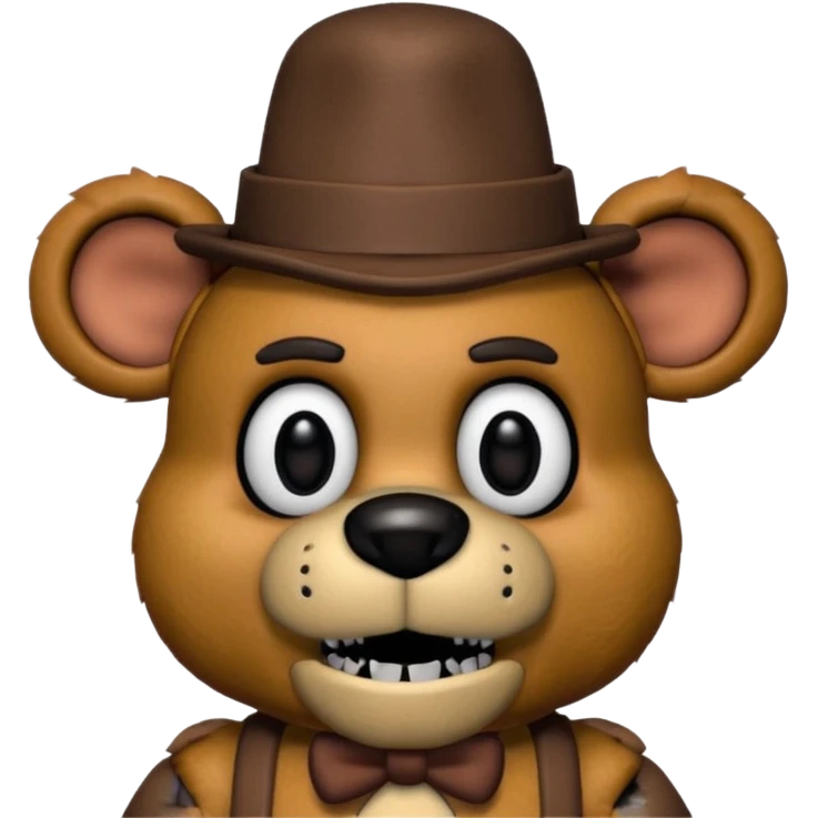 Freddy Fazbear (small hat) from Five Nights At Freddy's Movie emoji