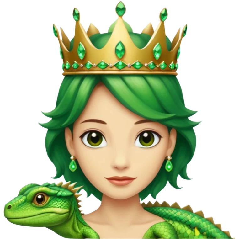 Lizard queen and lizard king  emoji