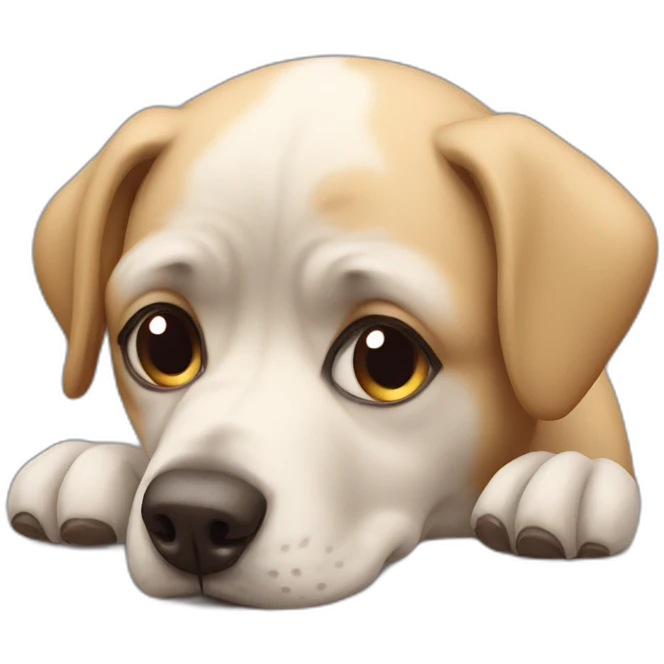 Depressed dog emoji