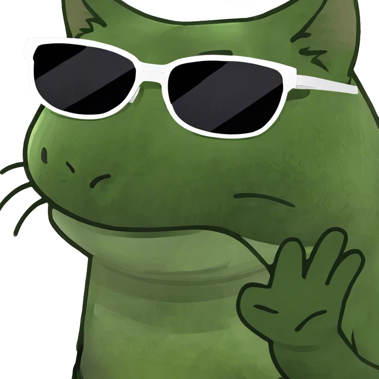 Cat with sunglasses emoji