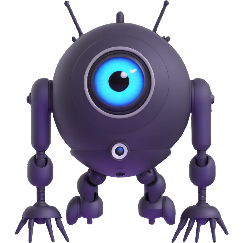 Watcher machine robot from Horizon Zero Dawn with blue eye emoji