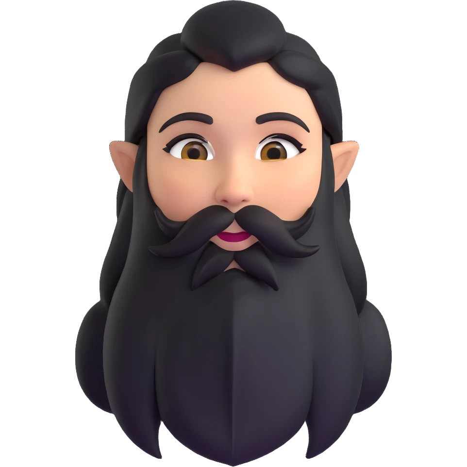 bearded female dwarf from DnD emoji