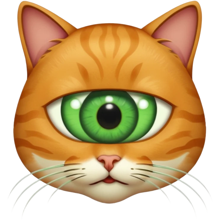 The letter m with a cat's eye emoji