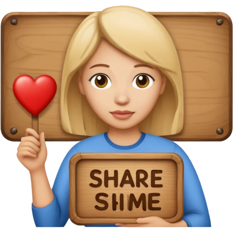 mom holding share sign emoji