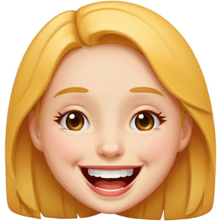 a girl's face laughing simple emoji style emoji