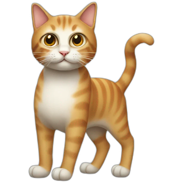 A cat with 17 legs emoji