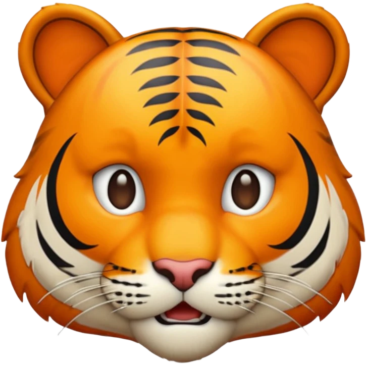 surprised tiger emoji, apple style emoji