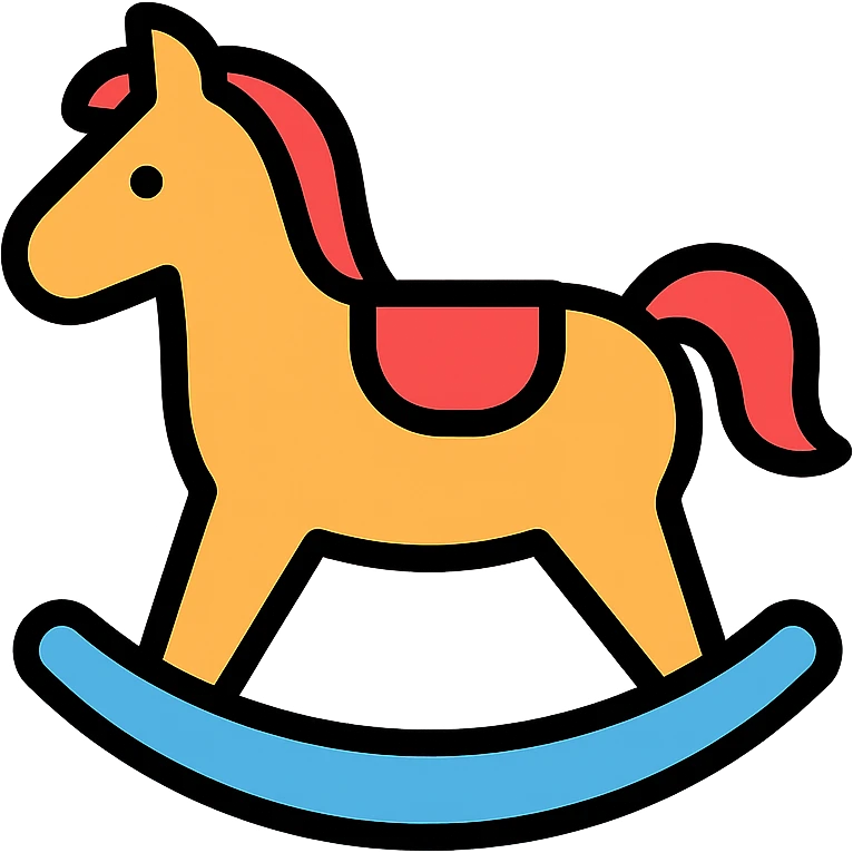 colored rocking horse icon emoji