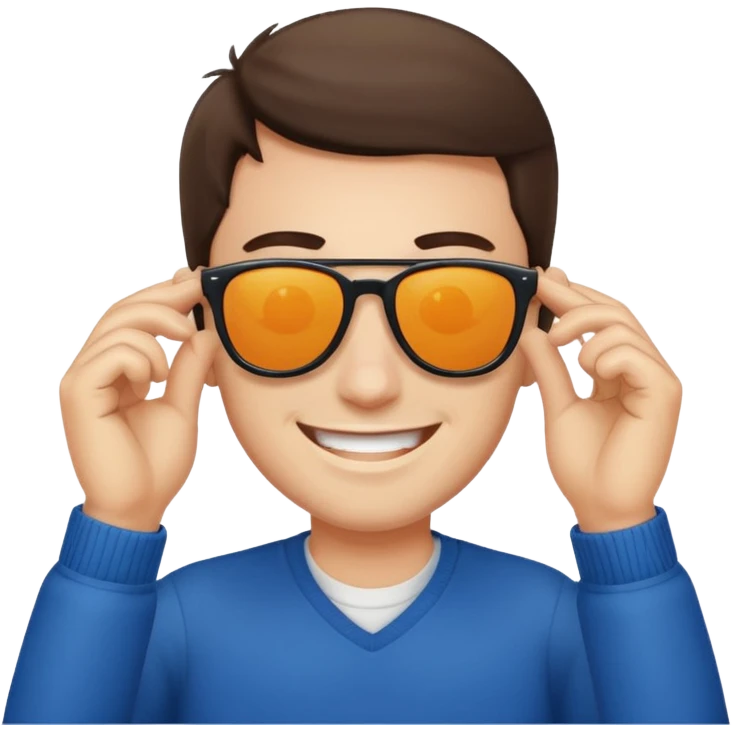 A guys taking of his sun glasses emoji