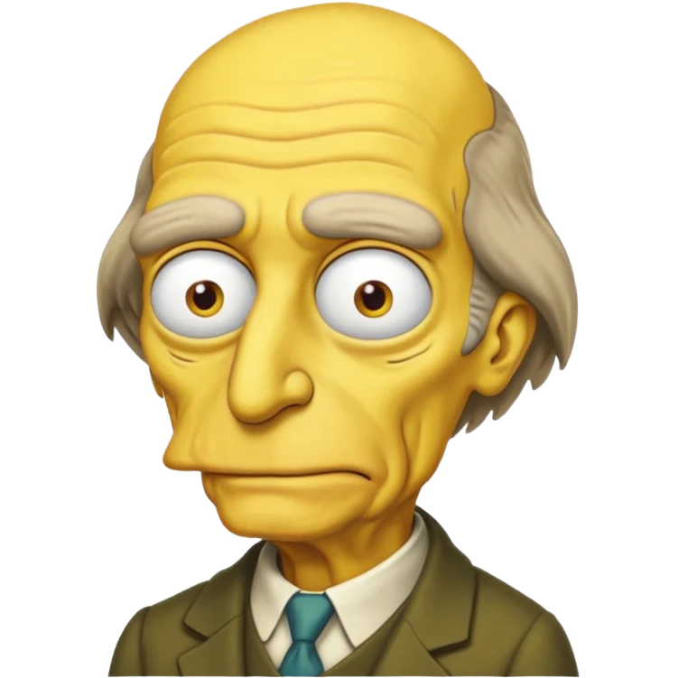 Mr. Burns, simpson, yellow skin tone. emoji