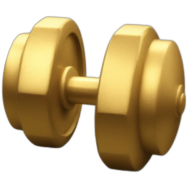 Golden dumbell emoji