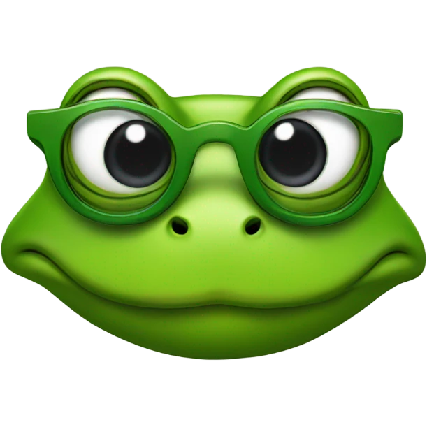 frog with glassses emoji