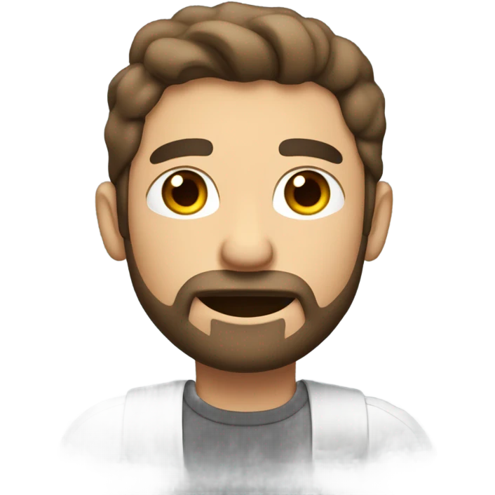 HOMBRE, BARBA, PELO ALTO, MANO DEDO CRUZADO emoji