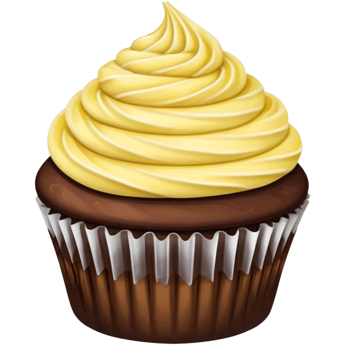Hostess themed chocolate cupcake emoji