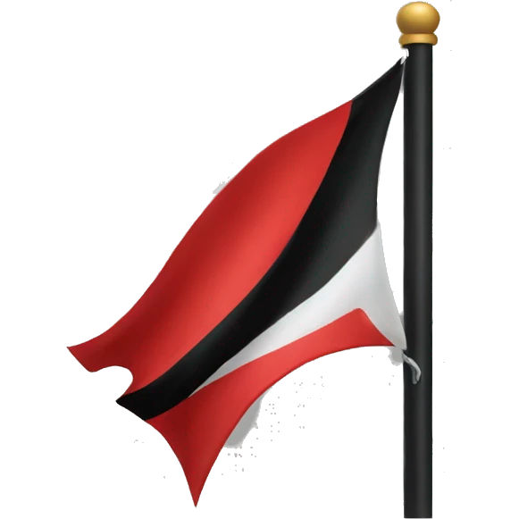 Red and black flag emoji