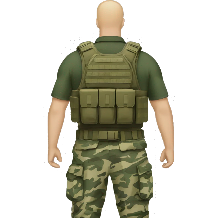 Camouflage plate carrier army emoji