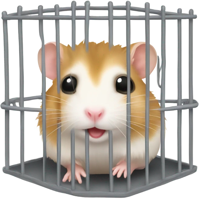Hamster in cage  emoji