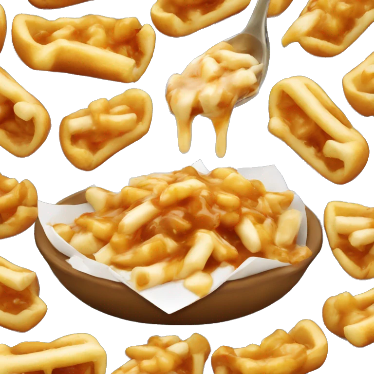 Poutine qui mange des pâtes  emoji