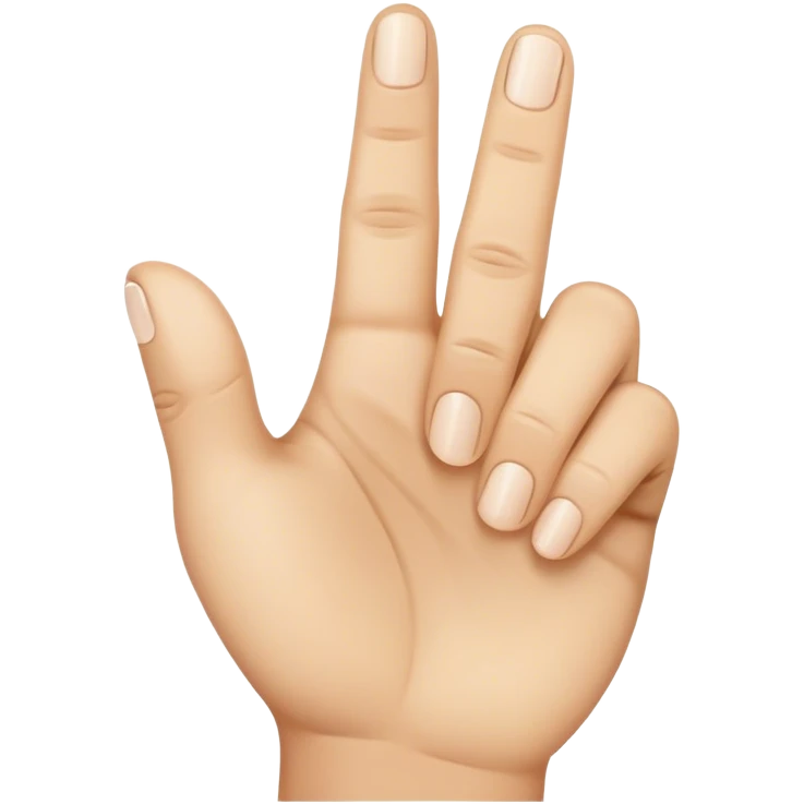Thumb, index and middle finger  emoji
