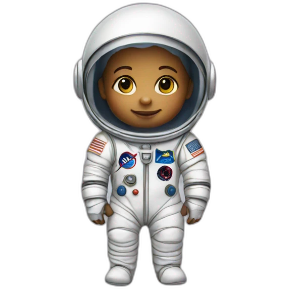 newborn in astronaut costume emoji