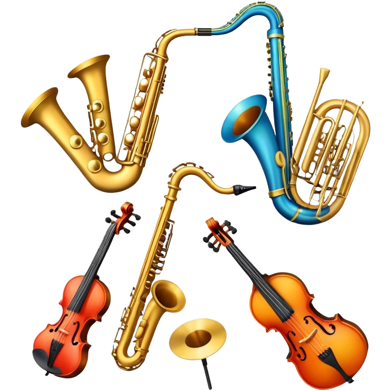 musical notes and instruments emoji