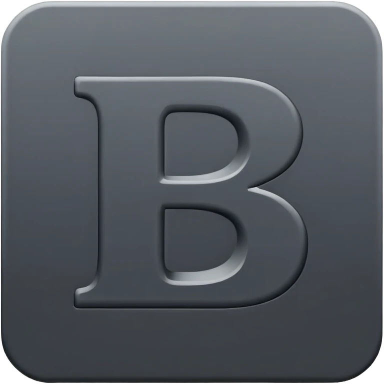 Font setting icon with letter B emoji