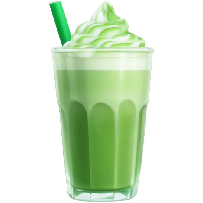 Iced green tea matcha latte emoji