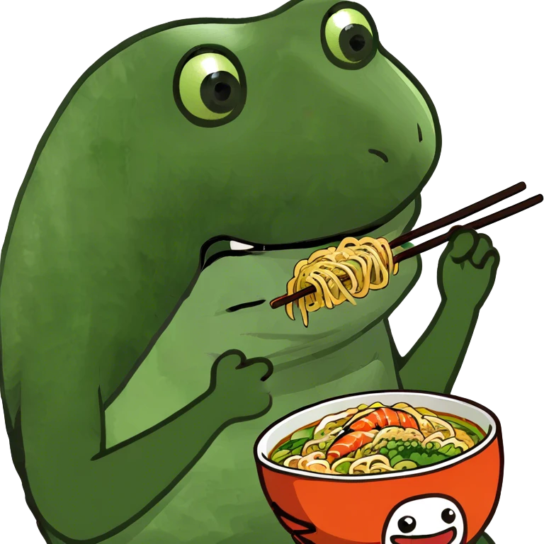 Sloth eating ramen emoji