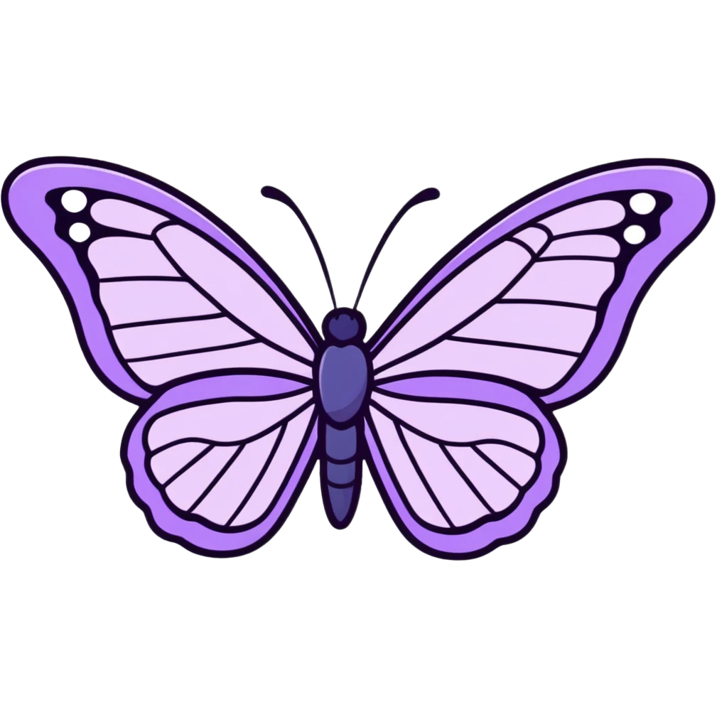 lilac butterfly emoji