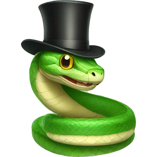 snake with tophat emoji