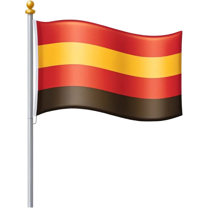 Red, white, and golden yellow vertically sequenced tricolour flag inspired by the flag of Italy emoji