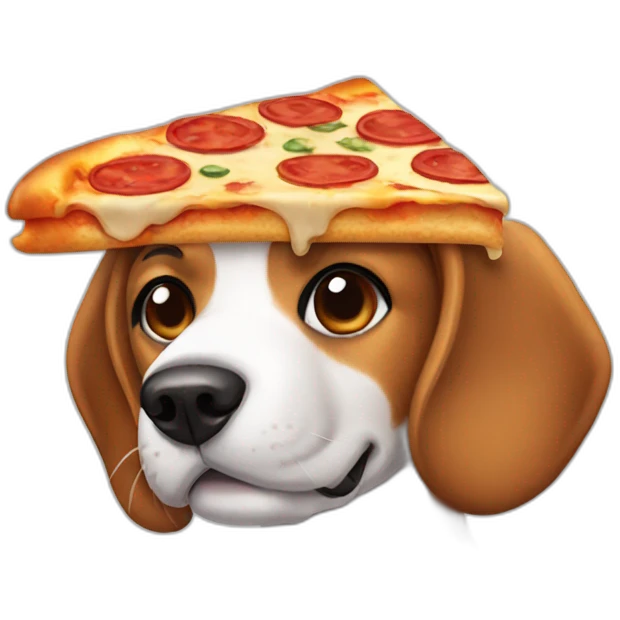 Beagle, Delivery, pizza emoji