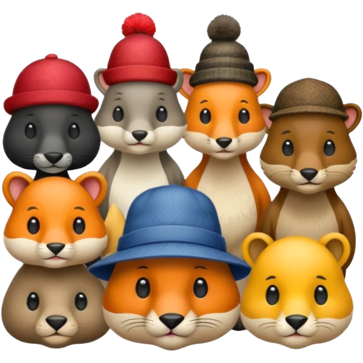 şapkalı hayvanlar emoji