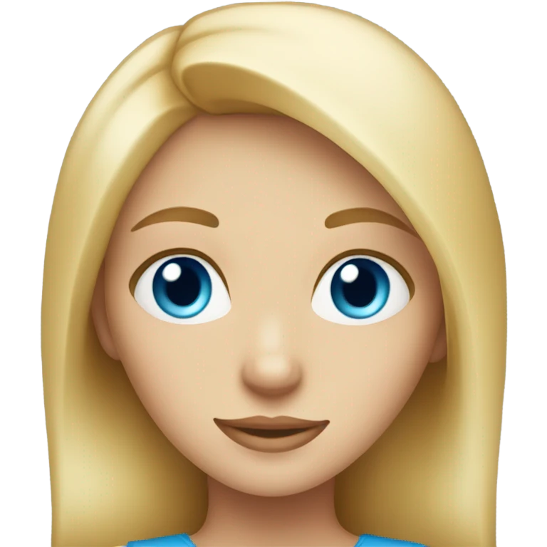 blonde girl with blue eyes emoji