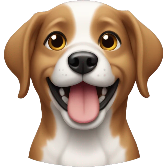 Cachorro salsicha sorrindo emoji