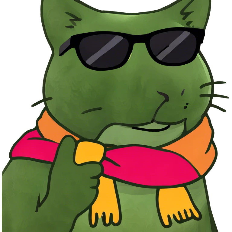Cat with sunglasses emoji